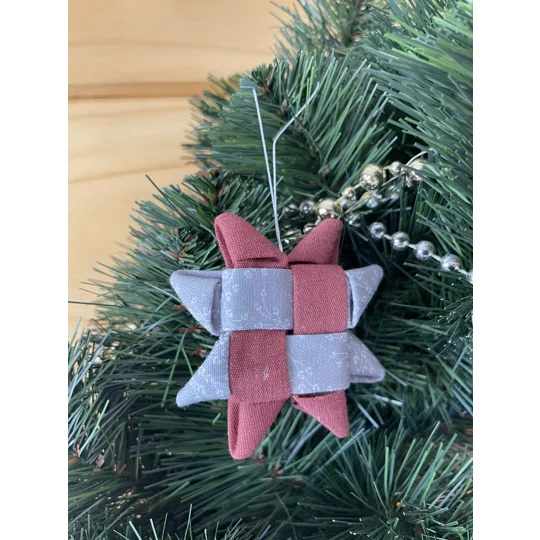 Christmas Ornaments - Fabric Scandinavian Star 6.5cm