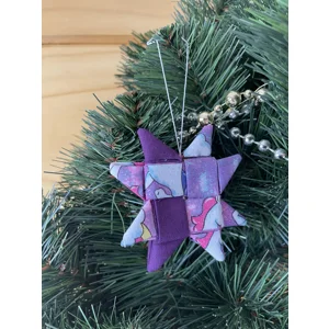 Christmas Ornaments - Fabric Scandinavian Star 6.5cm