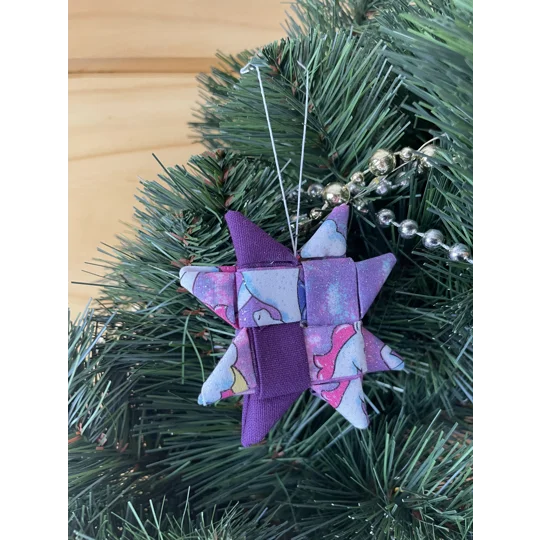 Christmas Ornaments - Fabric Scandinavian Star 6.5cm