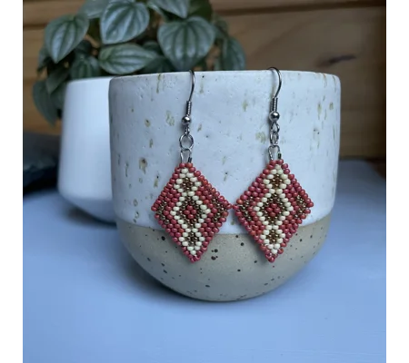 Red and Beige