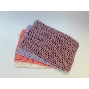 Reusable Cotton Dishcloths - Set of 4
White, Coral and two hues of purple