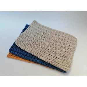 Reusable Cotton Dishcloths - Mustard, Beige, Navy