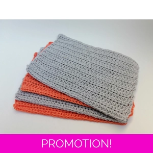 Reusable Cotton Dishcloths - set of 4
Coral and Grey