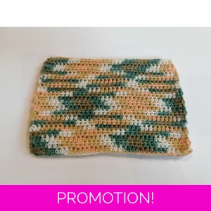 Reusable Cotton Dishcloths - Set of 2 Transistion thread of Green, Yellow and White