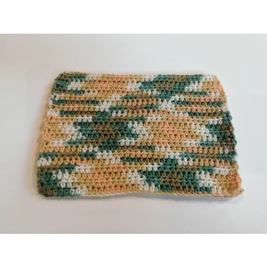 Reusable Cotton Dishcloths - Set of 2 Transistion thread of Green, Yellow and White
