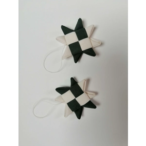 Christmas Ornaments - Fabric Scandinavian Star 6.5cm (set ..