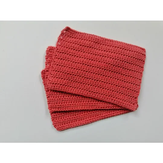 Reusable Cotton Dishcloths - Set of 3
Coral