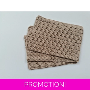 Reusable Cotton Dishcloths - Set of 3
Beige