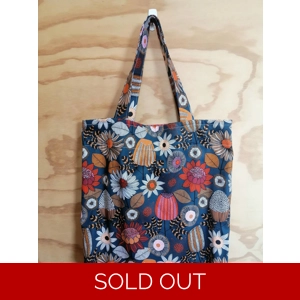 Tote Bag - Flowers, with inside pocket