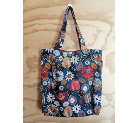 Tote Bag - Flowers, with inside pocket
