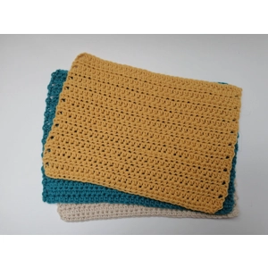 NEW BABY GIFT PACK - Dishcloth set of 3 + Baby Blanket - W..