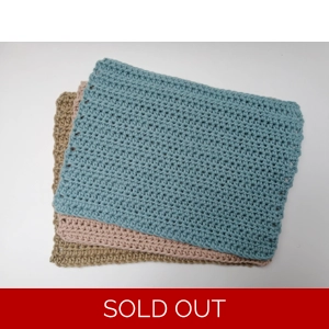 Reusable Cotton Dishcloths - Set of 3
Sage Green, Beige, Blue