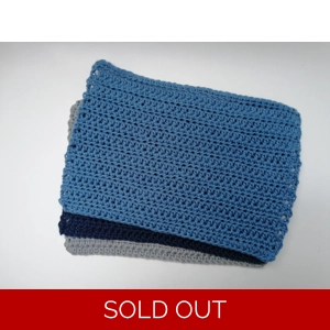 Reusable Cotton Dishcloths - Set of 3
Grey, Navy and Blue