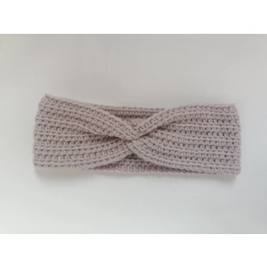 Alpaca/Merino Headband (pale pink) - fits 52-54cm