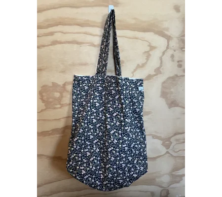 Tote Bag - Black Floral