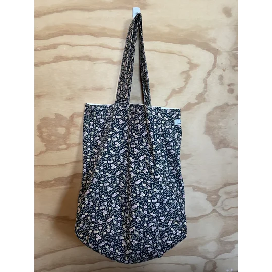 Tote Bag - Black Floral