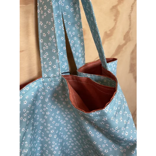 Tote Bag - Light Blue Floral