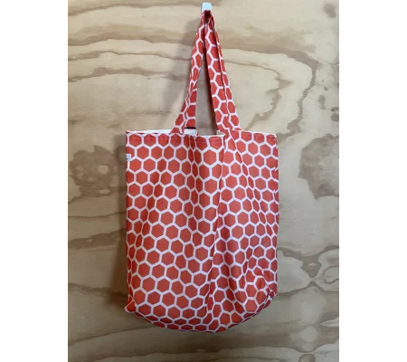 Tote Bag - Orange Hexagons
