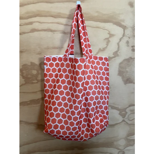 Tote Bag - Orange Hexagons