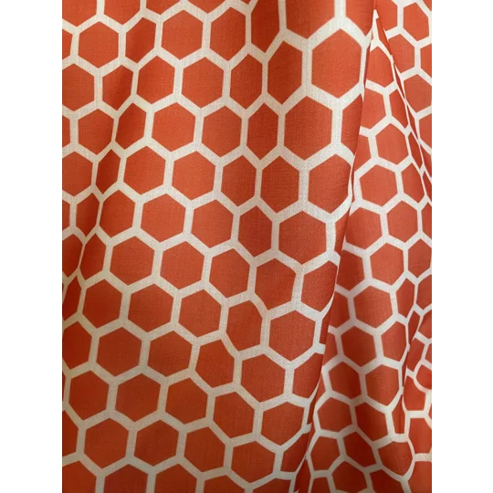 Tote Bag - Orange Hexagons