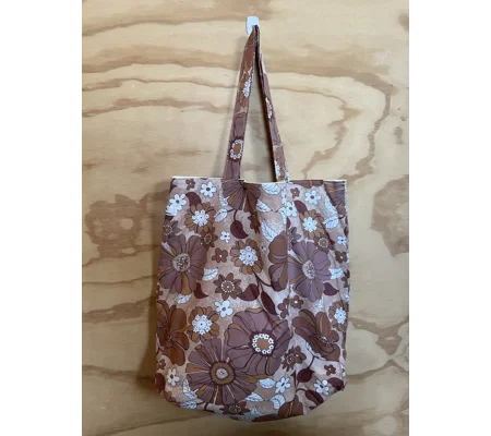 Tote Bag - Brown Floral