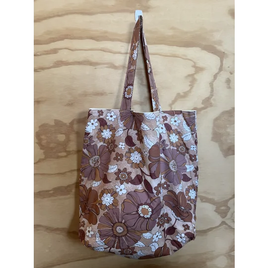Tote Bag - Brown Floral