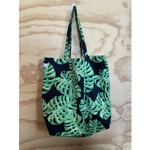 Tote Bag - Black Monstera