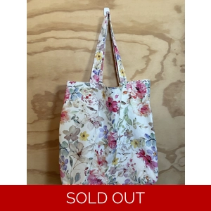 Tote Bag - White and Pink Floral