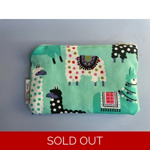 Zipper Pouch - Llamas