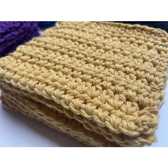 Reusable Cotton Make up Remover cloth - Mustard