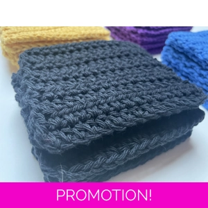 Reusable Cotton Make up Remover cloth - Black