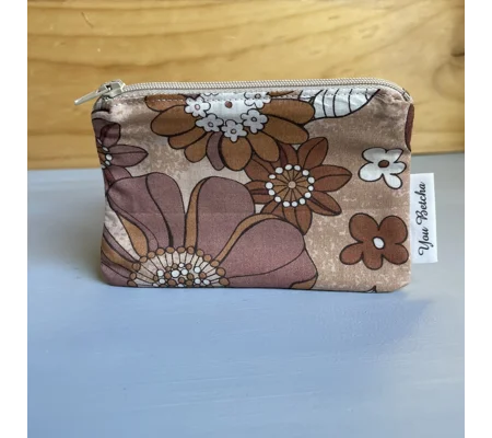 Wallet - Brown Flower Power