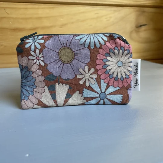 Wallet - Blue/Pink Flower Power