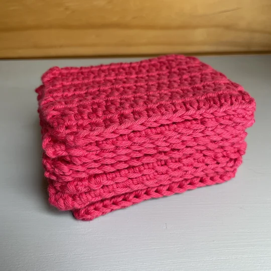 Reusable Cotton Make up Remover cloth - Hot Pink