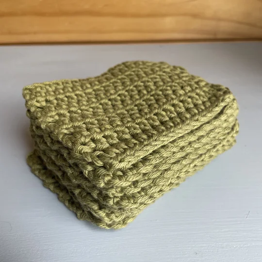 Reusable Cotton Make up Remover cloth - Sage Green