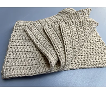 Cotton Dishcloths/Flannel Cloths - set of 4