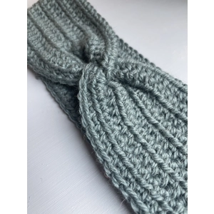 Alpaca/Merino Headband (steel blue) - fits 56-58cm