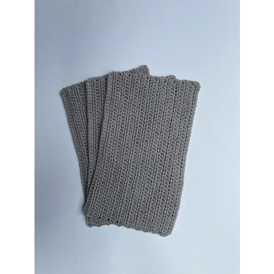 Reusable Cotton Dishcloths - Set of 3
Grey