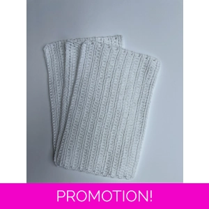 Reusable Cotton Dishcloths - Set of 3
White