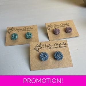 Beaded Stud Earrings