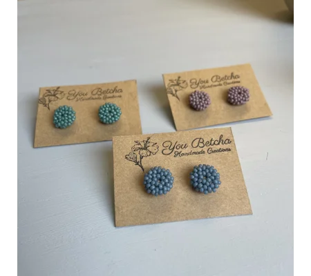 Beaded Stud Earrings *Available in multiple colours