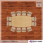 1400mm Barrel Folding Tabletop Extender