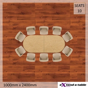 1000mm D End Folding Tabletop Extender