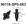 10 x MSX GROM FAIRING RIVET CLIP