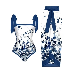 Printing Backless One Piece- BLUE