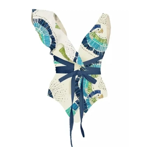 Fashion Bird One Piece-Blue