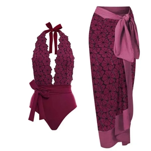 imple Style Ditsy Floral Printing 1 Piece One Piece