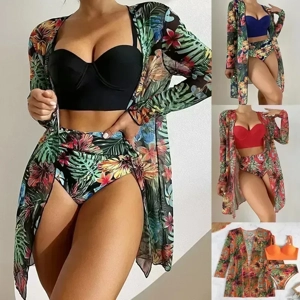Leaf Flower 3 Piece Set Tankinis
