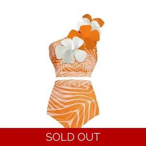 Orange Printing One Piece