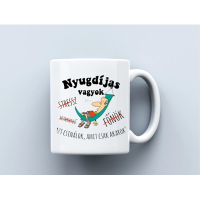 Nyugdíjas vagyok bögre